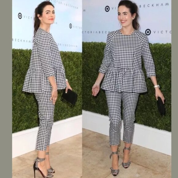 Victoria Beckham for Target Tops - Victoria Beckham for Target check peplum top